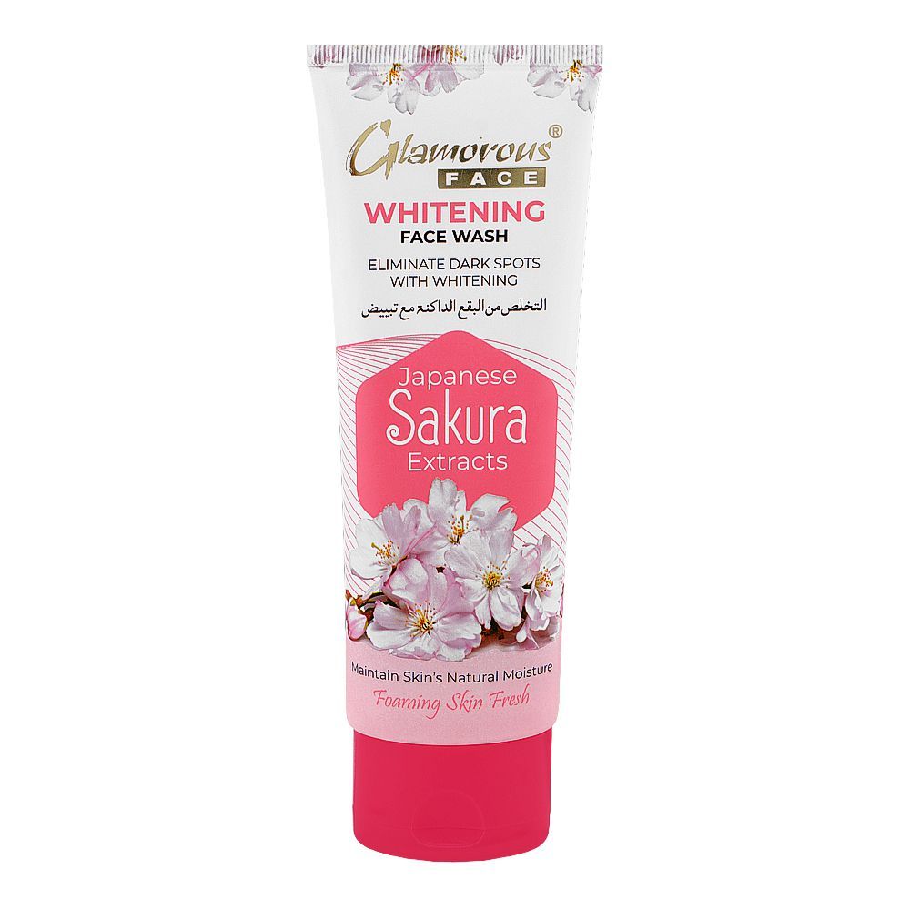 Glamourous Face Japanese Sakura Extracts Whitening Face Wash, For Eliminating Dark Spots, 100g, GF-1018 - Main Image