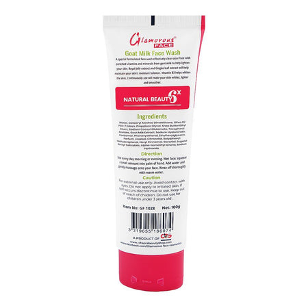 Glamourous Face Natural Beauty 6x Goat Milk Face Wash, For Dry Skin, 100g, GF-1028 - Image 2