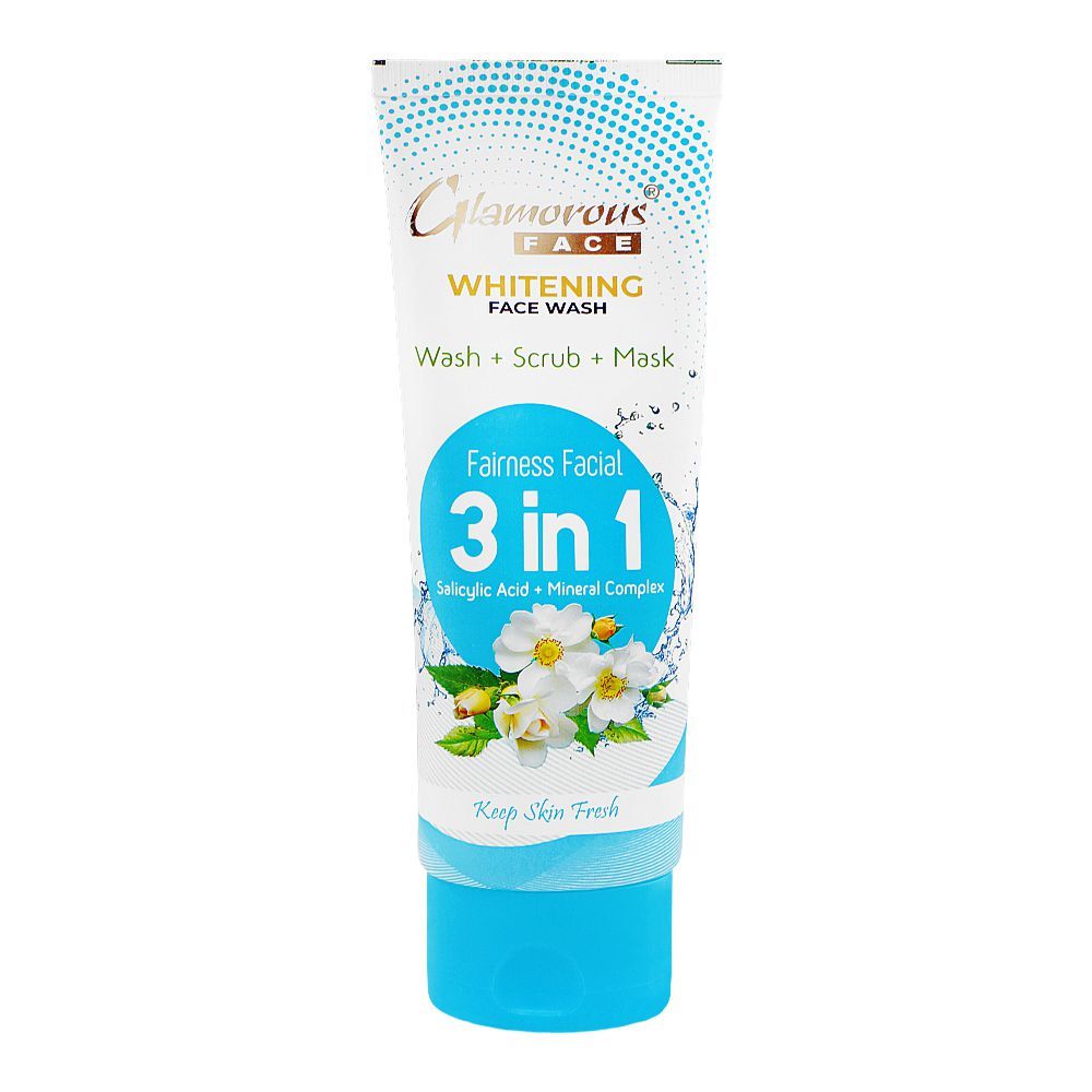 Glamourous Face Fairness Facial 3-In-1 Wash + Scrub + Mask, For Eliminating Dark Spots, 100g, GF-1021 - Main Image