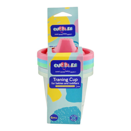 Cuddles Training Cup, BPA Free, 6m+ 220ml, 3-Pack - Main Image