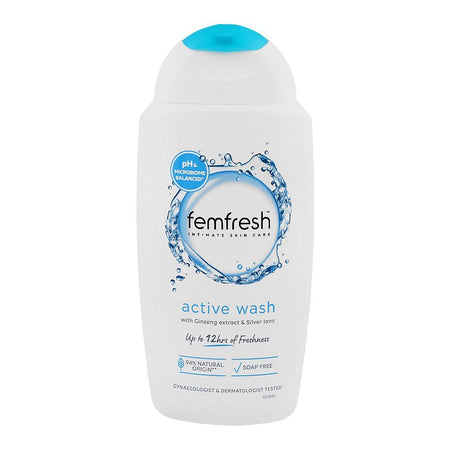 Femfresh Ginseng Extract & Silver Ions Soap Free Active Body Wash, Soap Free, 250ml - Main Image