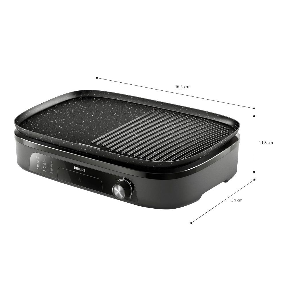 Philips 3000 Series Table Grill, 2000-2400W, HD6210/90 - Image 3
