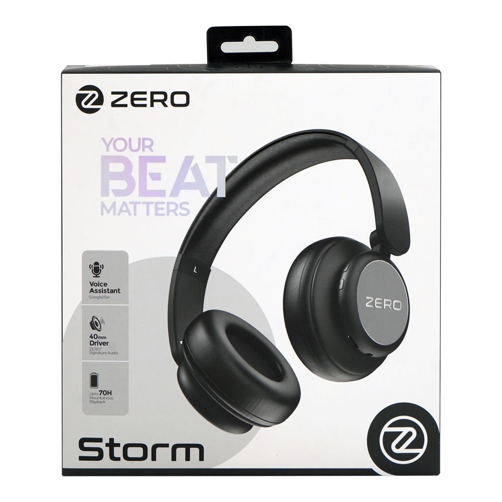 Zero Storm Wireless Headphone, 70 Hours Play Time, Black - Image 7
