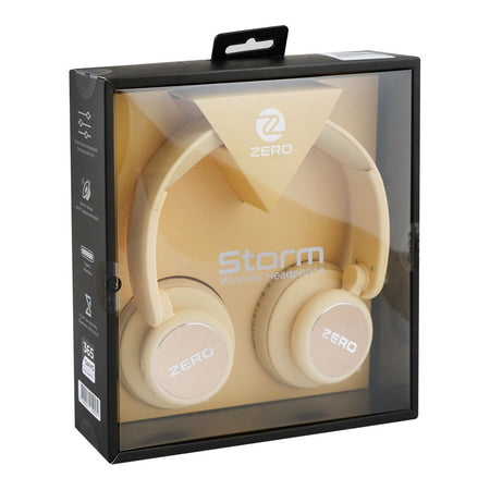 Zero Storm Wireless Headphone, 70 Hours Play Time, Beige - Image 5