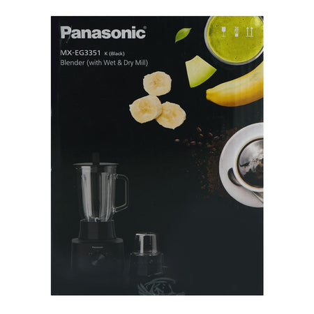 Panasonic Blender With Wet & Dry Mills, 400W, 1.35 Liter, Black, MX-EG3351 - Image 4