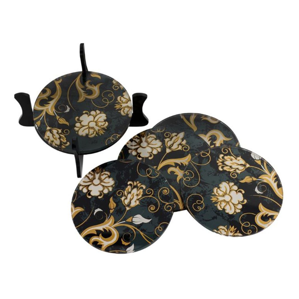 Urban Trends Floral Coaster, 6-Pack - Main Image