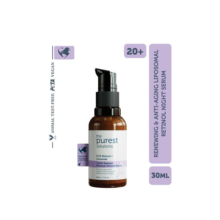 The Purest Solution 0.3% Retinol + Ceramide Youth Radiant Anti-Aging Renewal Retinol Serum, Vegan, For All Types Of Skin, 30ml - Image 5