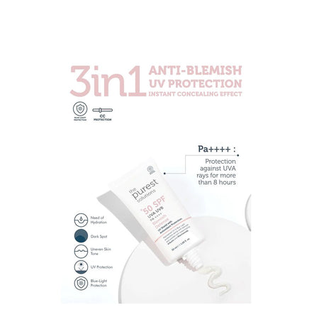 The Purest Solutions Blemish Defence Tinted Sun Cream SPF 50+ - Image 2