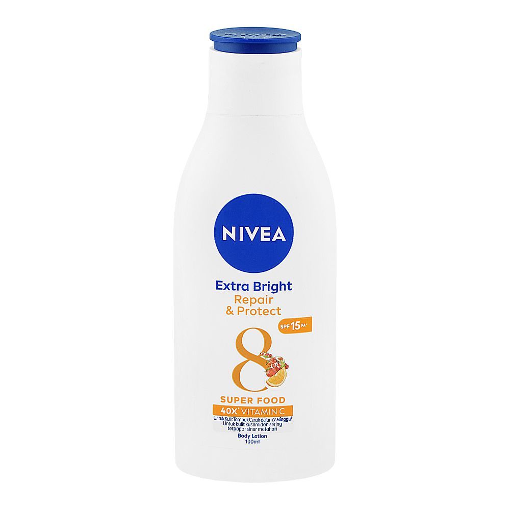 Nivea Extra Bright Repair & Protect 8 Super Food Body Lotion, SPF15 PA+ 100ml - Main Image