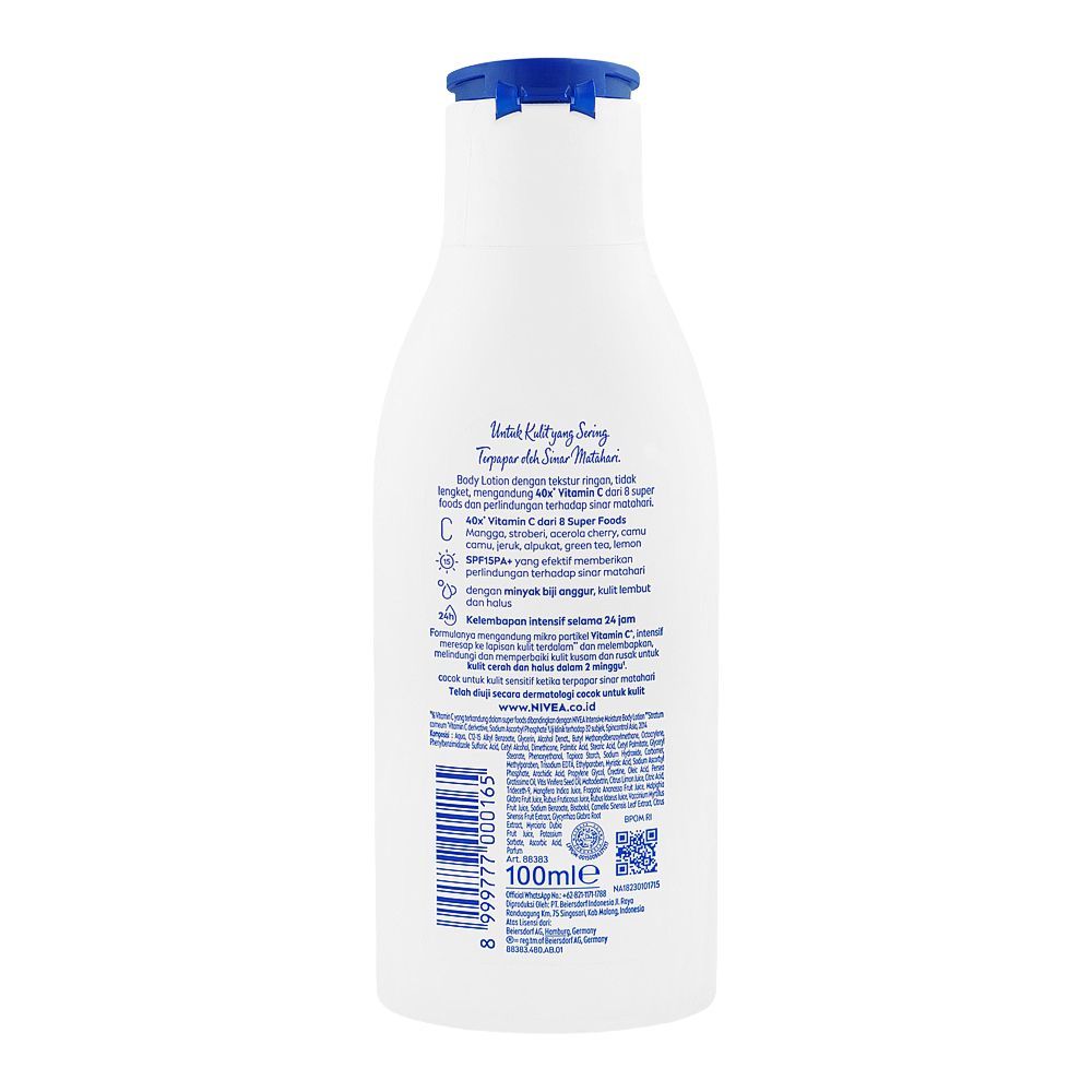 Nivea Extra Bright Repair & Protect 8 Super Food Body Lotion, SPF15 PA+ 100ml - Image 2