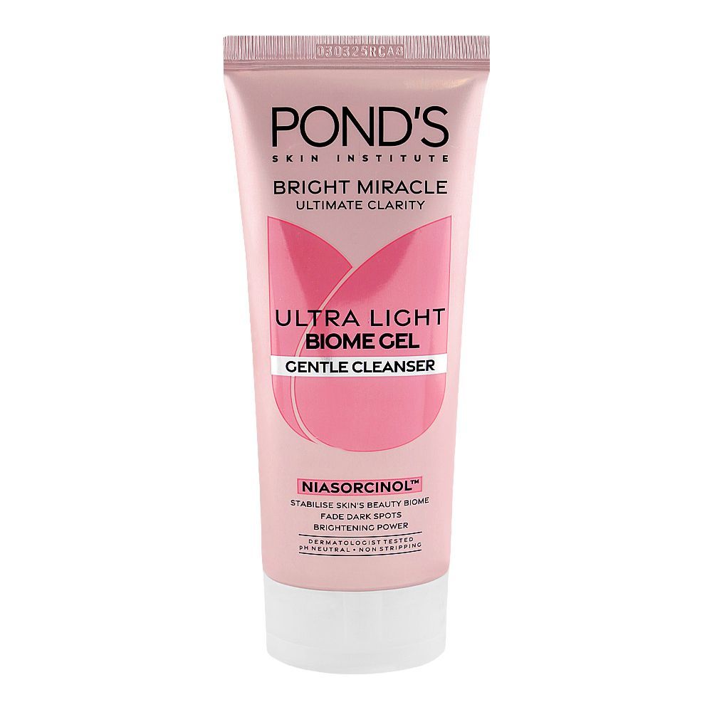Pond's Bright Miracle Niasorcinol Ultra Light Biome Gel Gentle Cleanser, 90gm - Main Image