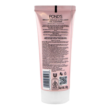 Pond's Bright Miracle Niasorcinol Ultra Light Biome Gel Gentle Cleanser, 90gm - Image 2