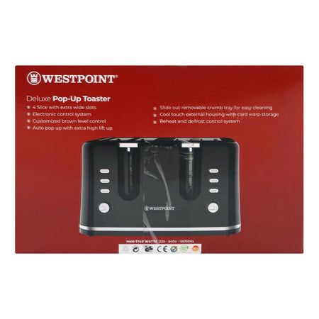 West Point Deluxe Pop-Up Toaster, 1200-1400W, 220-240V, WF-2563 - Image 3