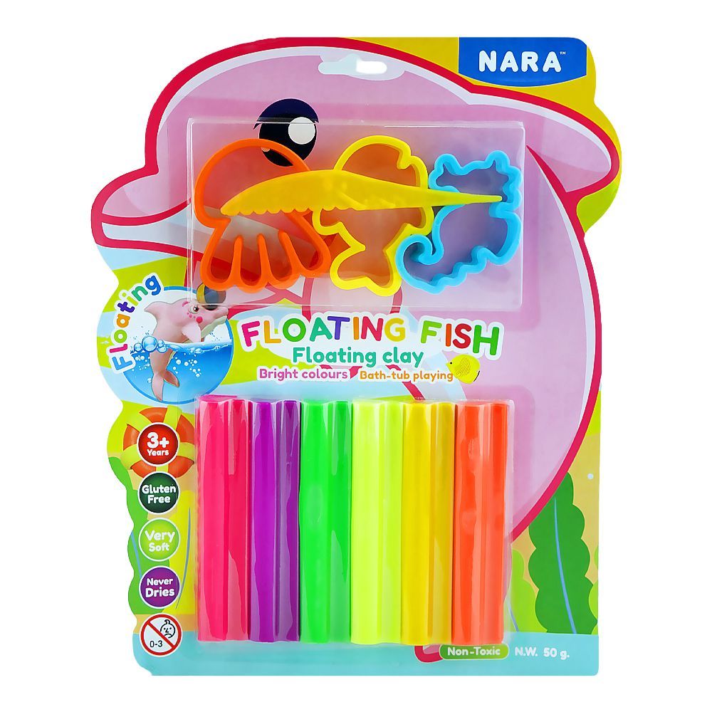 Nara Floating Fish Floating Clay, Gluten Free, Non-Toxic, For 3 Years Plus, 50g - Main Image