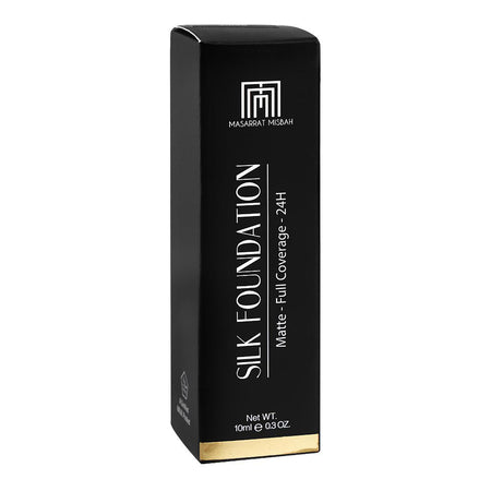 Masarrat Misbah Silk Foundation Matte Full Coverage 24H, Beige, 10ml - Image 2