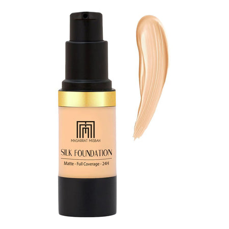 Masarrat Misbah Silk Foundation Matte Full Coverage 24H, Cream, 10ml - Main Image