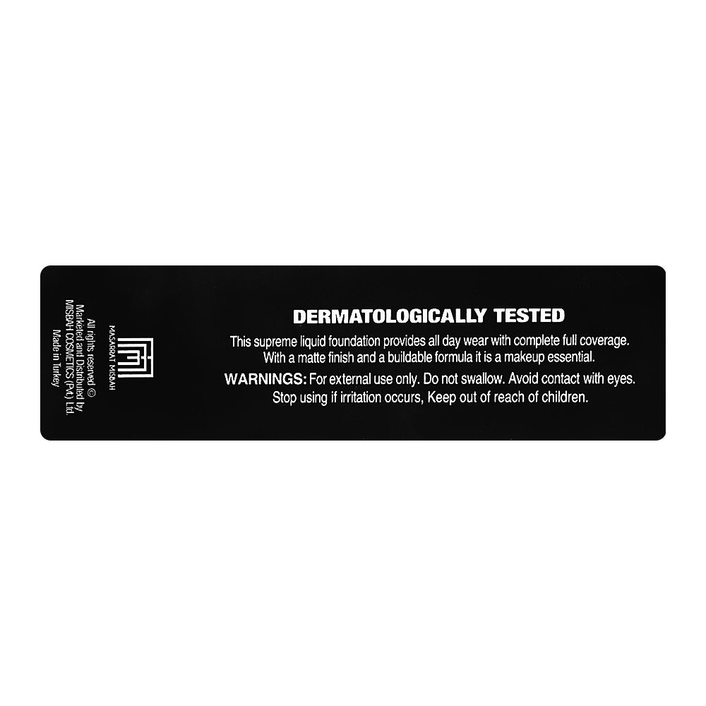 Masarrat Misbah Silk Foundation Matte Full Coverage 24H, Cream, 10ml - Image 3