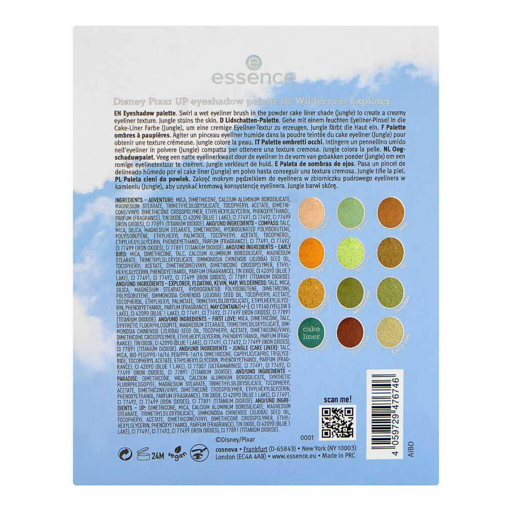 Essence Disney Pixar Up Eyeshadow Palette, 02 Wildermess Explorer, 8.2g - Image 3