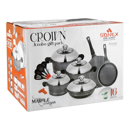 Sonex Die Cast Crown Jumbo Gift Pack Cookware Set, 52461, 16-Pack - Image 2