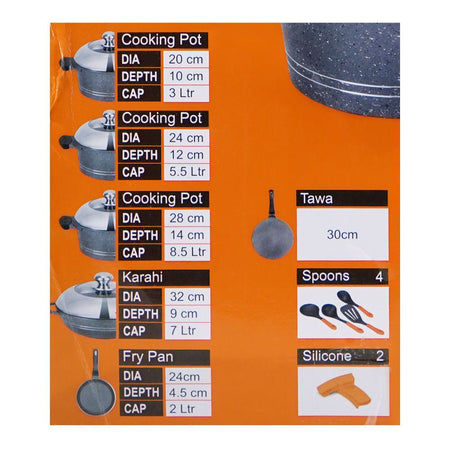 Sonex Die Cast Crown Jumbo Gift Pack Cookware Set, 52461, 16-Pack - Image 4