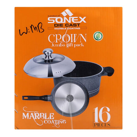 Sonex Die Cast Crown Jumbo Gift Pack Cookware Set, 52461, 16-Pack - Image 5