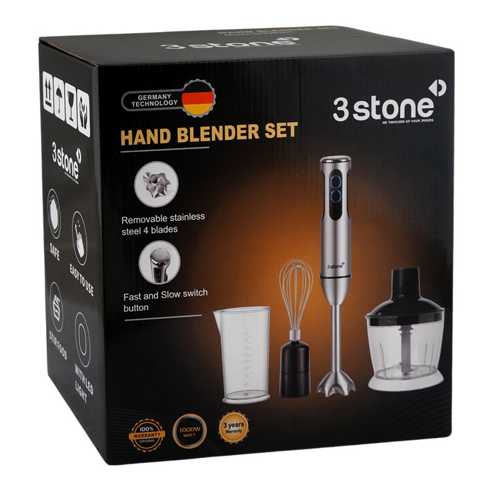 3stone 4-In1 Hand Blender Set, 1000W, 220–240V, SHNB301 - Image 3