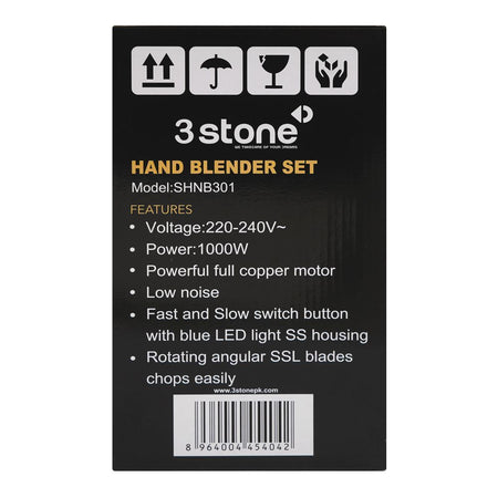 3stone 4-In1 Hand Blender Set, 1000W, 220–240V, SHNB301 - Image 5