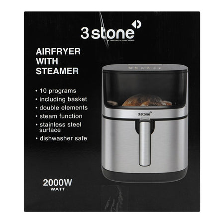 3stone Air Fryer With Steamer, 2000W, 8 Liters, SAFS400 - Image 3