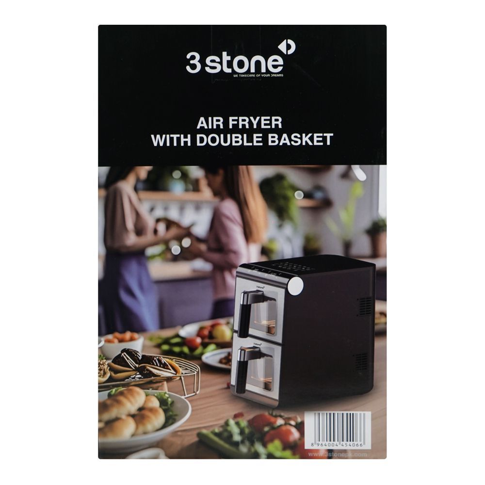 3stone Air Fryer With Double Basket, 2800W, 11 Liters, SAFD401 - Image 5