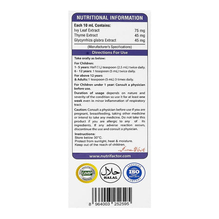 Nutrifactor Qmint Cough Syrup, 120ml - Image 3