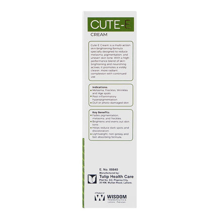 Tulip Health Care Cute-E Cream, For Dark Spot & Uneven Skin Tone, 30g - Image 2