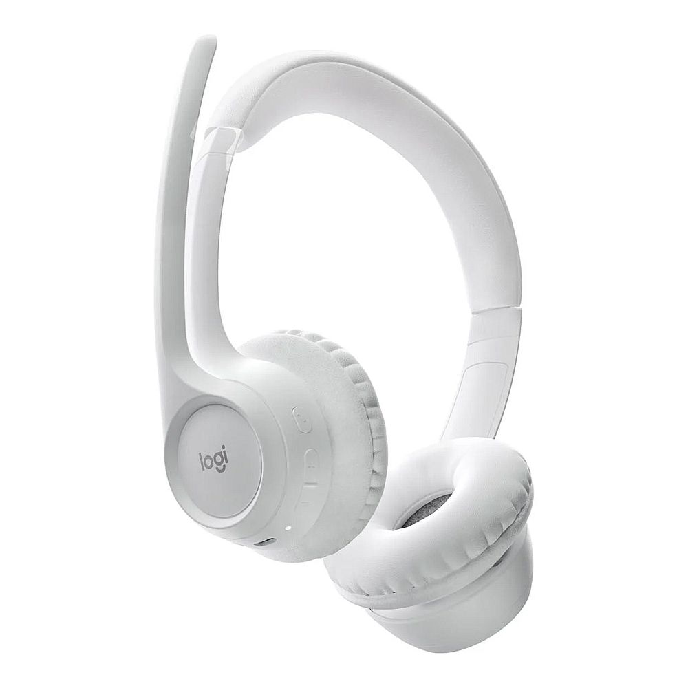 Logitech Zone 300 Wireless Headset With Noise-Canceling Mic, White, 20 Hours Runtime, 981-001418 - Image 3