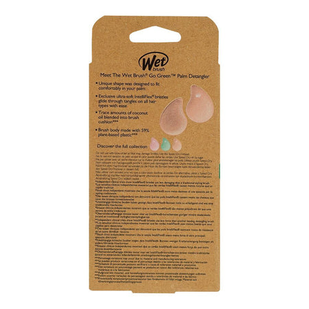 Wet Brush Go Green Palm Detangler Hair Brush Orange Coconut Oil, For All Types Of Hair, BIO830PDOR - Image 5