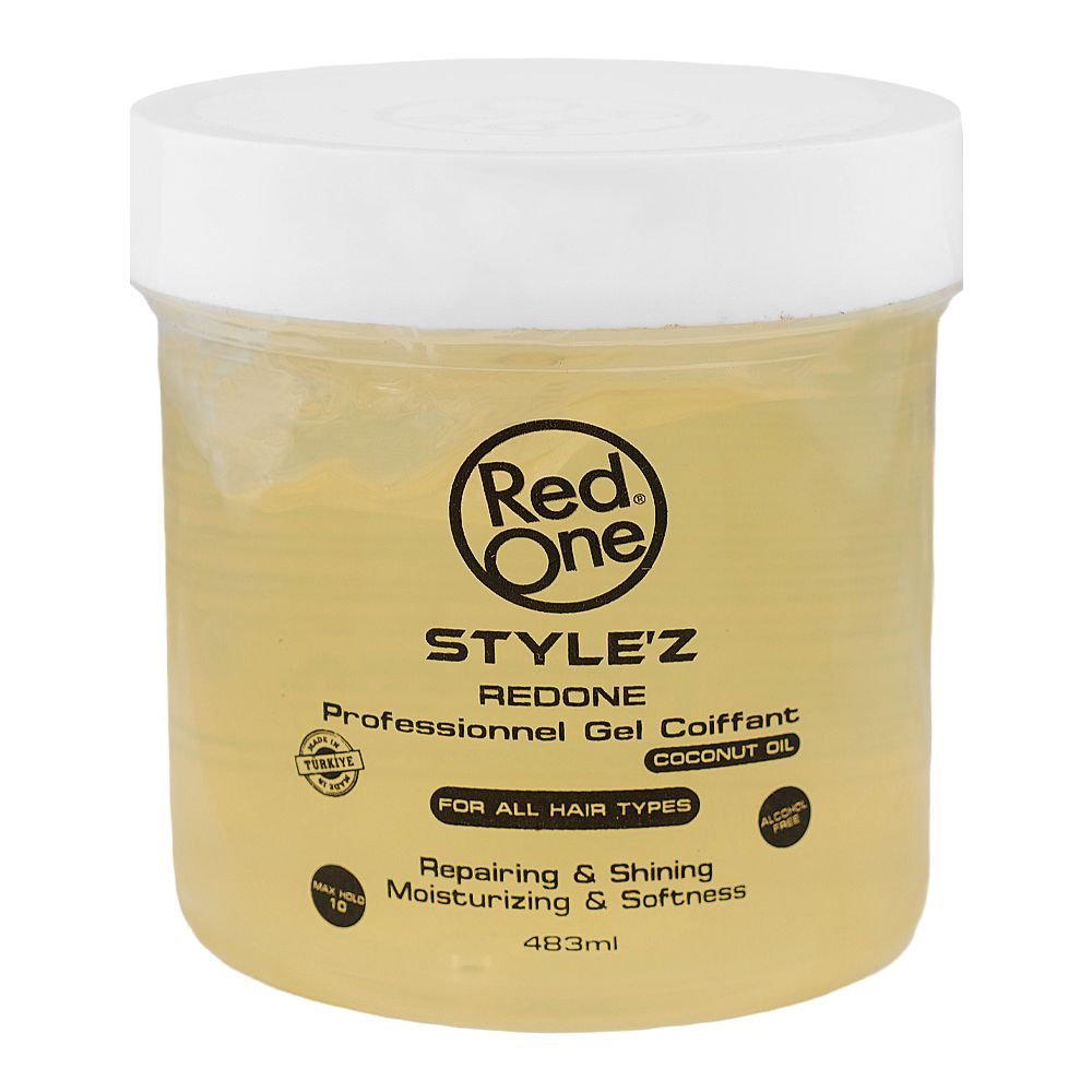 Red One Style'z Coconut Oil Professional Gel Coiffant, Alcohol Free, For All Types Of Hair, 483ml - Main Image
