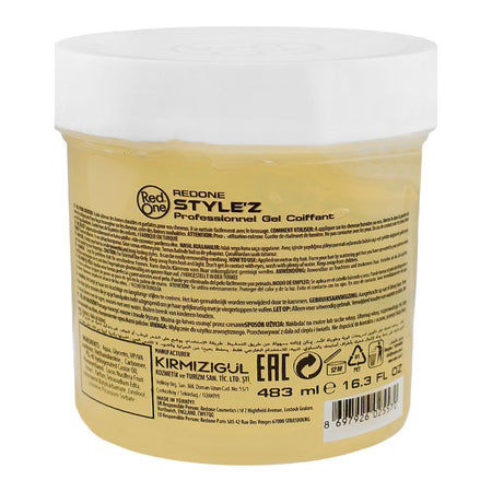 Red One Style'z Coconut Oil Professional Gel Coiffant, Alcohol Free, For All Types Of Hair, 483ml - Image 2