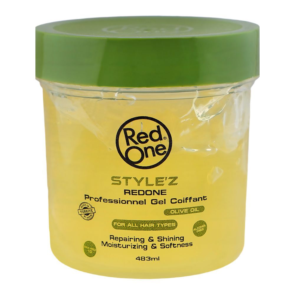 Red One Style'z Olive Oil Professional Gel Coiffant, Alcohol Free, For All Types Of Skin, 483ml - Main Image