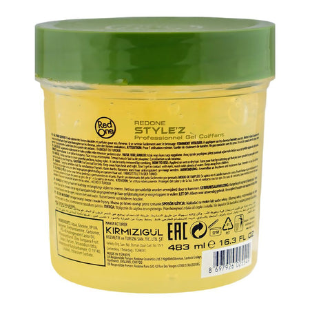 Red One Style'z Olive Oil Professional Gel Coiffant, Alcohol Free, For All Types Of Skin, 483ml - Image 2