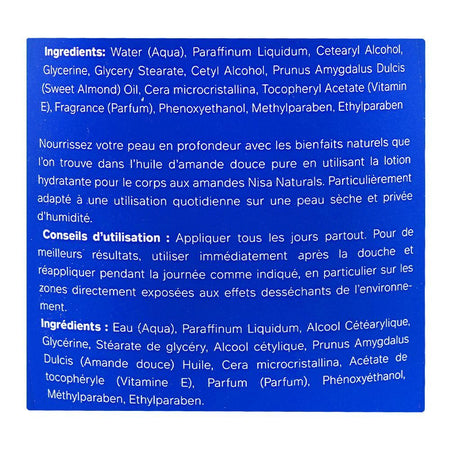 Nisa Naturals Almond Hand & Body Lotion, For Dry Skin, 400ml - Image 3