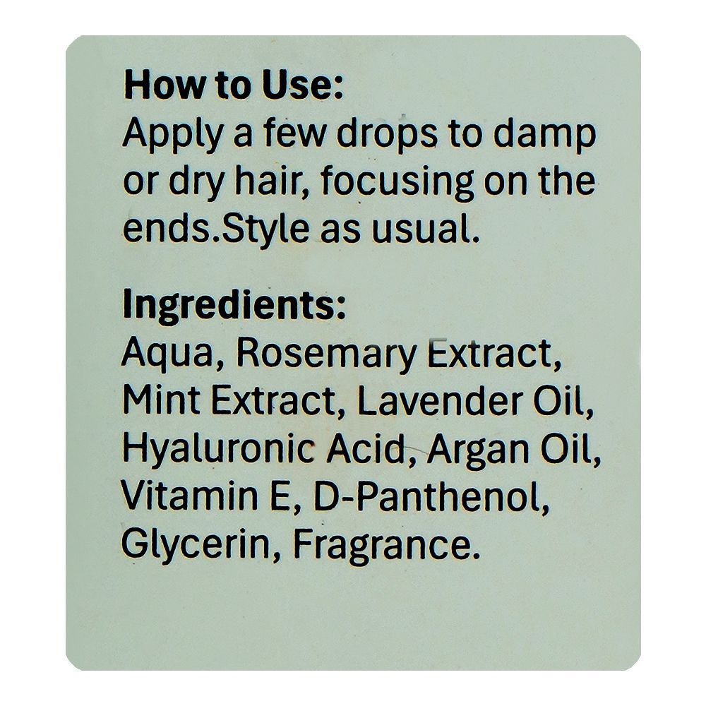 Hair Energy Rosemary & Mint Lavender Hair Serum, For Shiny & Manageable Hair, 30ml - Image 6