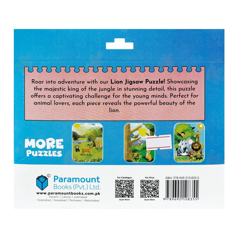 Paramount Books Jigsaw Puzzle Lion Age 3+ 30 Pieces Book - Image 2