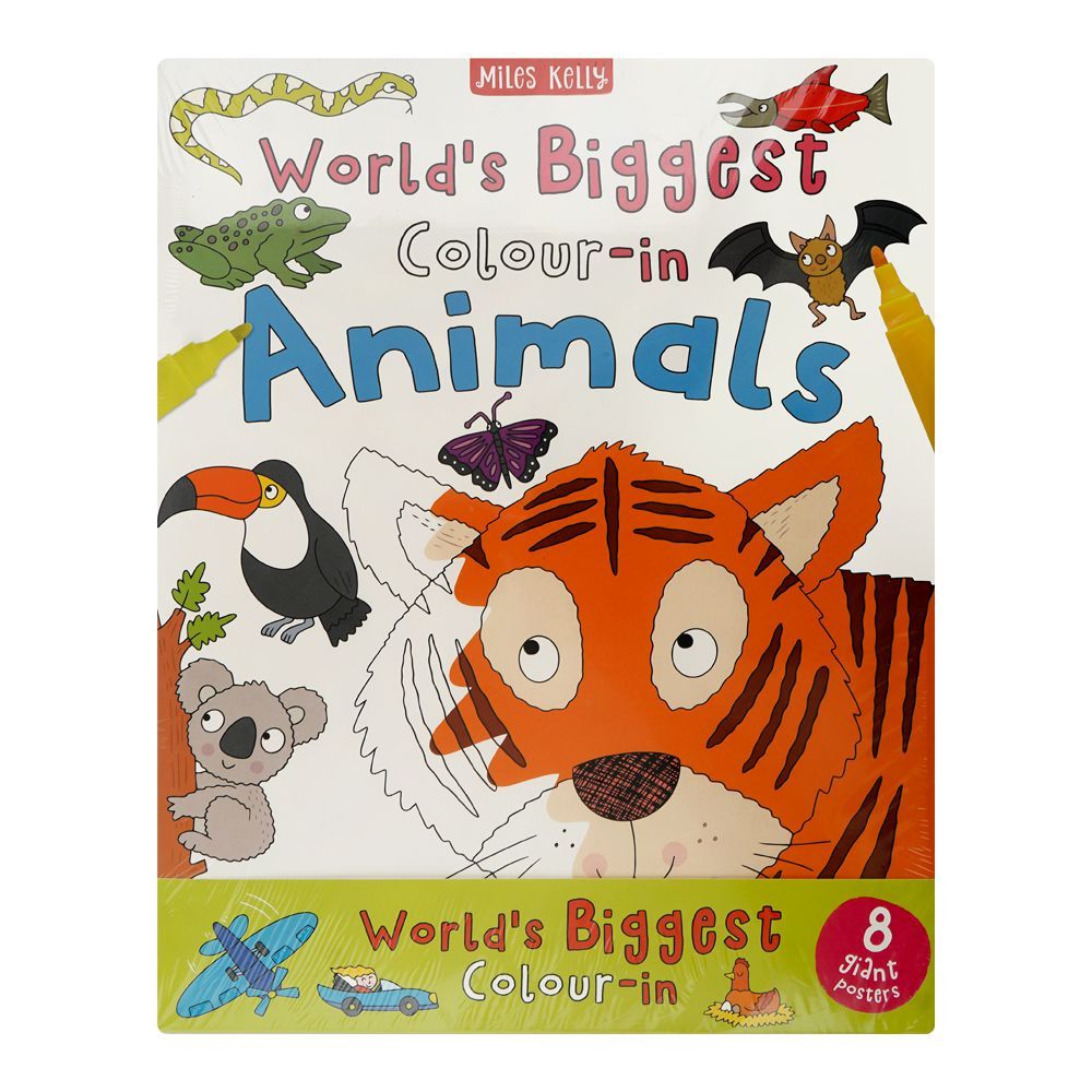 Miles Kelly World's Biggest Colour-In Animals Giant Posters Animal, 8-Pack - Main Image