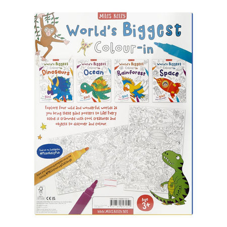 Miles Kelly World'S Biggest Colour-In Animals Giant Posters Animal, 8-Pack - Image 2