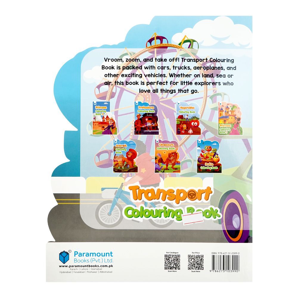 Paramount Books Transport Colouring Book, Diy-Cut Book - Image 2