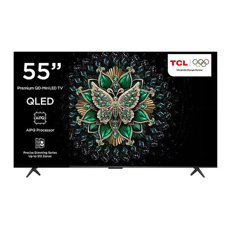 TCL 55 Inches QD-Mini LED Google Smart TV With AiPQ Pro Processor, Matte HVA Panel, 3840 x 2160 Pixels, 144Hz Refresh Rate, 55C6K - Main Image
