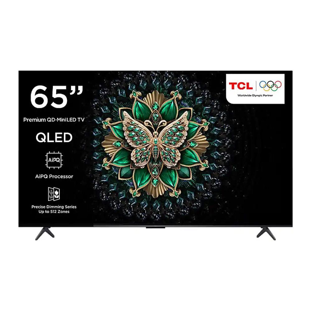 TCL 65 Inches QD-Mini LED Google Smart TV With AiPQ Pro Processor, Matte HVA Panel, 3840 x 2160 Pixels, 144Hz Refresh Rate, 65C6K - Main Image
