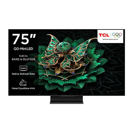 TCL 75 Inches QD-Mini LED Google Smart TV With AiPQ Pro Processor, Matte HVA Panel, 3840 x 2160 Pixels, 144Hz Refresh Rate, 75C6K - Main Image
