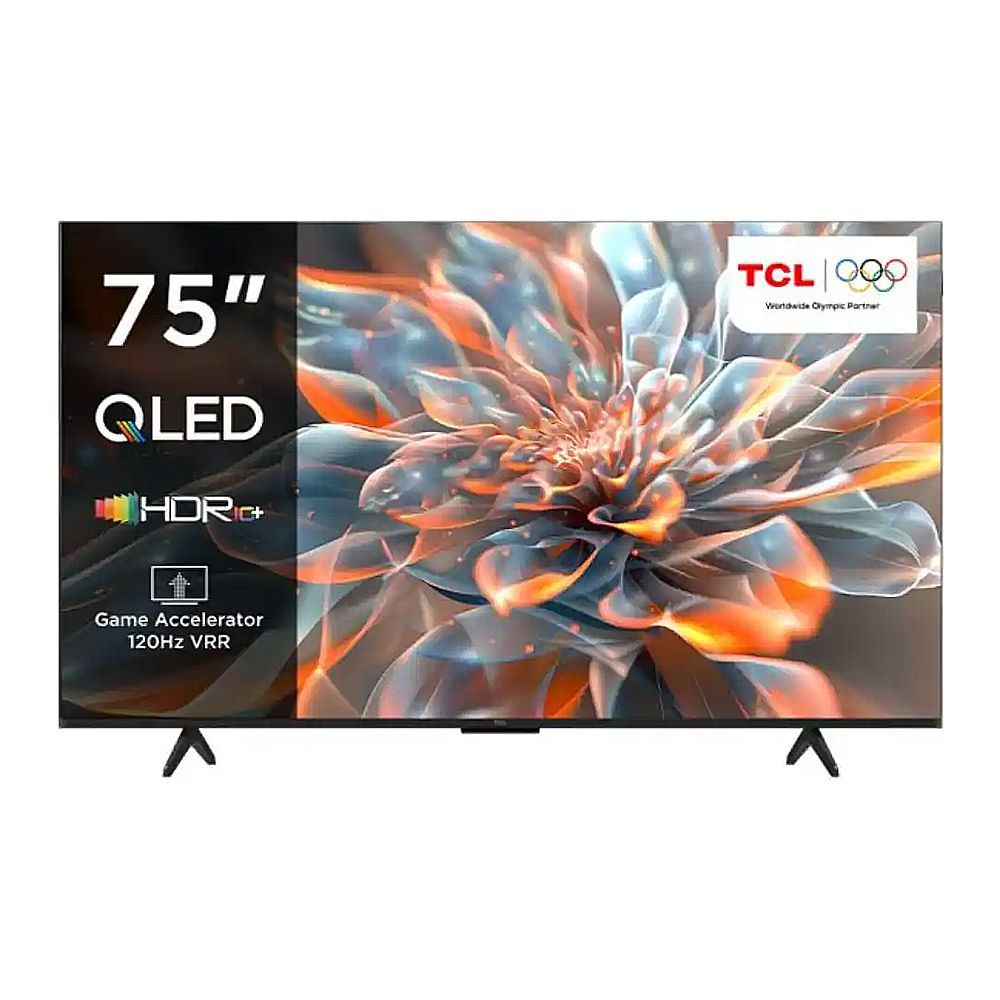 TCL 75 Inches QLED Google Smart TV With AiPQ Processor, HDR10+ HVA Panel, 3840 x 2160 Pixels, 120Hz Refresh Rate, 75P79K - Main Image