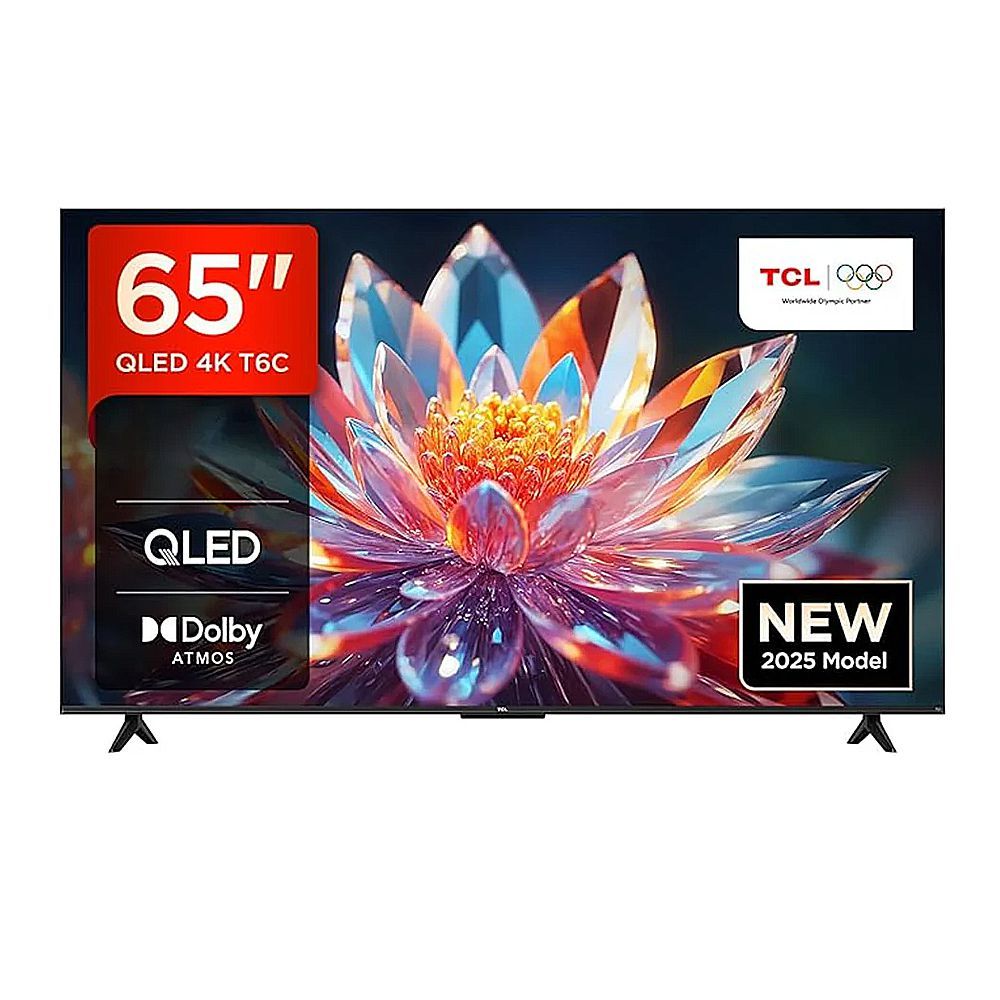 TCL 65 Inches QLED Google Smart TV With AiPQ Processor, HDR10+ HVA Panel, 3840 x 2160 Pixels, 60Hz Refresh Rate, 65T6C - Main Image