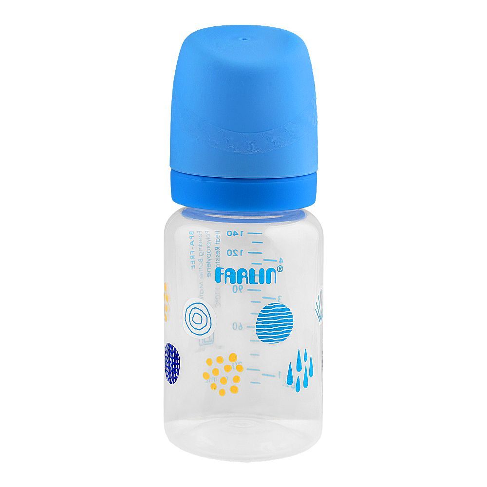Farlin Grow With Colors PP Standard Neck Feeding Bottle, For 0 Months+ BPA Free, 140ml, Blue, AB-41022-B - Main Image