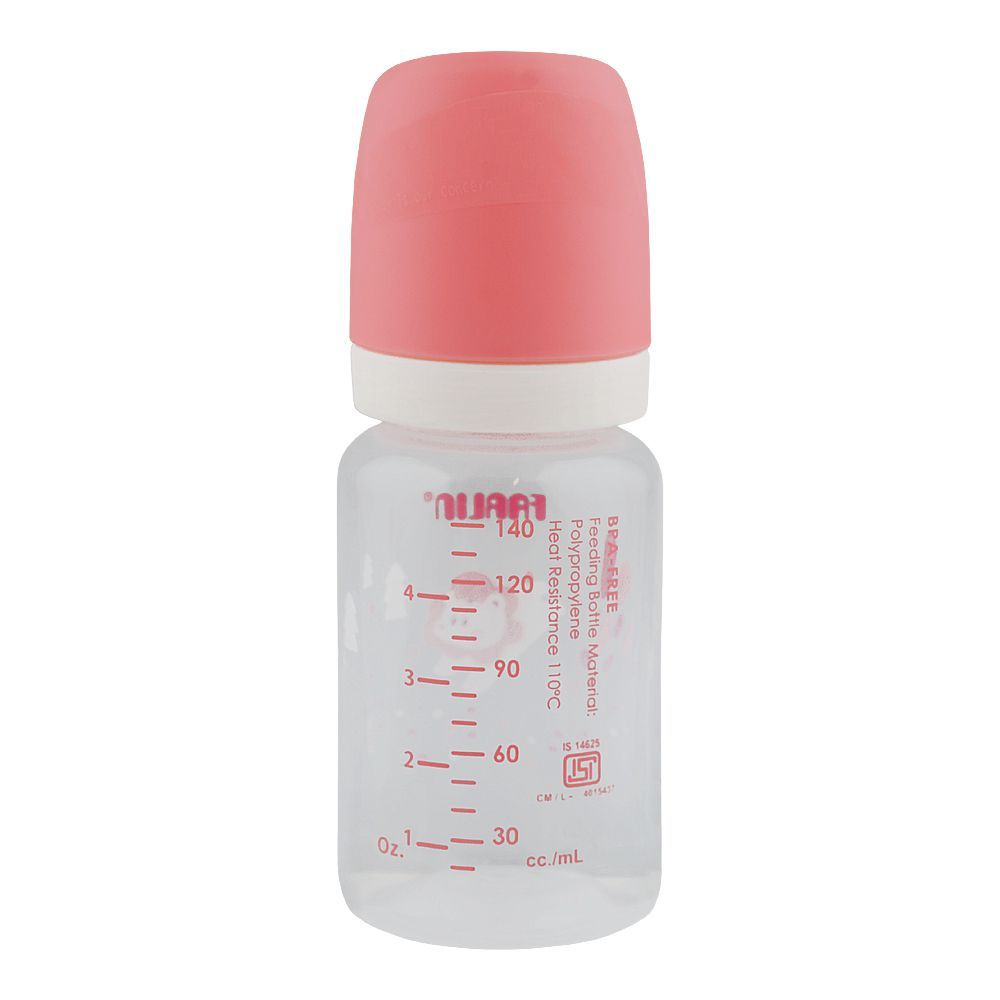 Farlin Grow With Colors PP Standard Neck Feeding Bottle, For 0 Months+ BPA Free, 140ml, Pink, AB-41022-P - Image 2